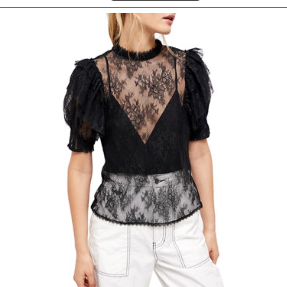 Free People Secret Admirer Lace Blouse